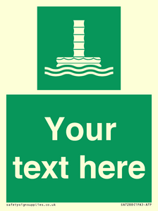 Custom sign safe condition Evacuation chute 